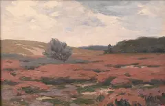 Marie Elsa Blanke, Meadow Landscape, Oil on canvas