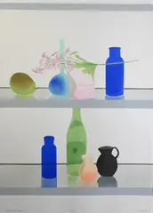 Winter Still Life by Elizabeth Osborne, 1982, Silkscreen in color, offered Mar 2026