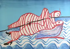 Hamlet and Ophelia by Louise Bourgeois, lithograph in colors, 1997, Initialed, offered Mar 2026