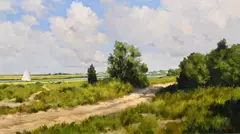 Harley Bartlett, Island Road, Oil on canvas