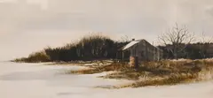 Rob O'Dell, Shotgun Shack, Watercolor on paper