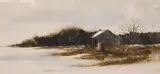 Rob O'Dell, Shotgun Shack, Watercolor on paper