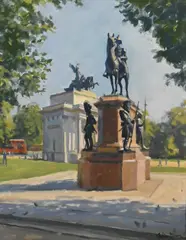 Julian Barrow, Duke of Wellington, Hyde Park Corner, Oil on canvas