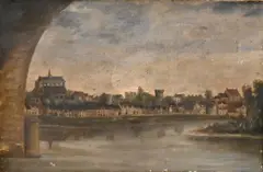 River Scene with Nearby Village by Thomas Miles Richardson, Oil on canvas, offered Feb 2026