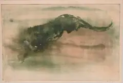 Kaiko Moti, Panther, Aquatint etching