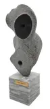 Mario DeNoto, Pure Form #17, Carved marble mounted on marble base