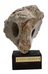 Mario DeNoto, Terra Ode No.2, Carved marble mounted on wood base