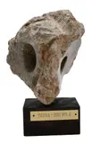 Mario DeNoto, Terra Ode No.2, Carved marble mounted on wood base