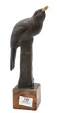 Anton Puchegger, Blackbird, Carved wood with 18K gold mounts