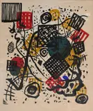 Wassily Kandinsky, Kleine Welten V, Woodcut in black, red, yellow and blue