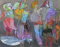 Study of Nude Women by Carmen Cicero, Pastel on paper, offered Jan 2026