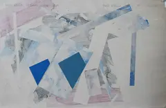 Robert Reed, Plum Nellie, Dream Team with Light, 1975, Mixed media, watercolor collage on paper