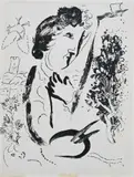 Marc Chagall, Devant le Tableau, Lithograph on wove paper