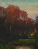 Dennis Sheehan, Autumn Landscape Study at Sunset