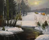 Mark Kremer, Winter Stream, 2004, Oil on canvas