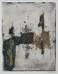 Johnny Friedlaender, Untitled Abstract Composition, Aquatint etching, artist proof