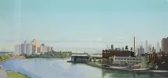 Richard Chiriani, View from the Triboro Bridge, 1985, Silkscreen