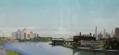 Richard Chiriani, View from the Triboro Bridge, 1985, Silkscreen