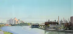 Richard Chiriani, View from the Triboro Bridge, 1985, Silkscreen