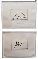 from Line, Arc, Angle Suite "Position of an Undetermined Line" by Bernar Venet, 1981, Lithograph, offered Jan 2026