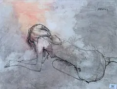 Jean Jansem, Apres La Repetition, Ink and Wash on paper