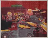 Warrington Colescott, Village Bowl, 1980, Aquatint etching