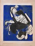 Hans Hofmann, Composition in Blue, 1952, Color Screenprint "Composition in Blue" 1952