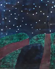 Carol Summers, Starry Night, 1979, Silkscreen