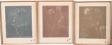 Hans Erni, Venus and Satyr Gazing, edition 82/120 Satyr and Venus Turned Away, edition 87/120 Satyr and Venus with Crossed Arms, edition 88/120, Linocut etchings Each