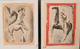 Marino Marini, The Rider, Lithograph in black, orange, blue