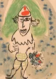 Marc Chagall, The Green Clown, circa 1966, Lithograph, editio 2000, from DerriÃ¨re Le Miroir