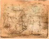 Zao Wou-ki, Les Voiliers, 1953, Lithograph