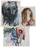 Abraham Rattner, Original Portrait Studies Portrait of a Woman in Red