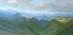 On to Roanoke by Daniel Cressman, Oil on board, offered Oct 2025