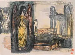 Benton Murdoch Spruance, Icarus Mourned, 1961, Lithograph