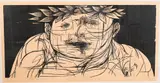 Leonard Baskin, The Poet Laureate, circa 1955, Woodcut etching Pencil