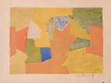 Serge Poliakoff, Composition Jaune, Orange et Verte, Lithograph
