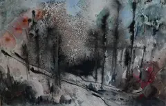 Attributed to Norman Wilfred Lewis (American 1909-1979) Forest Landscape by Norman Lewis, 1968, Watercolor on paper Marked and, offered Oct 2025