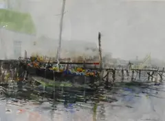 Marina by Steven Trefonides, Watercolor on paper, offered Oct 2025