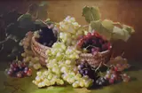 Edward Chalmers Leavitt, Basket of Grapes, Oil on canvas