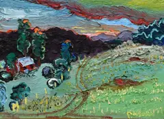 Peter Dean, â€œCatskill Cottageâ€, Oil on masonite