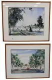 Howard N. Watson, Schuylkill River, Watercolor on paper