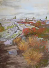 Douglas Ferguson Elliott, Cadillac Mountain, Pastel on paper