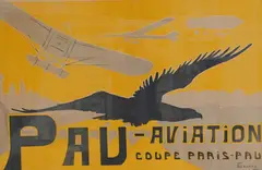 Pau-Aviation by Ernest Gabard, circa 1912, Lithograph poster Published by Garet & Haristoy, offered Jul 2025