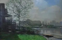 View From Boathouse Row by Daniel Cressman, Oil on board, offered Jul 2025
