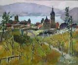 Talloires by Alfred Chagniot, Oil on canvas, offered Jul 2025