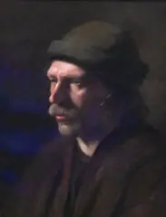 August Müller, Old Master Style Self Portrait of the Artist, Oil on canvas