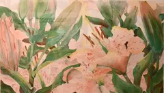Spotted Lilies by Gary Bukovnik, 1981, Lithograph, offered Jul 2025