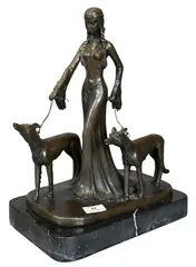 Otto Poertzel, Aristocrat, bronze on black marble base