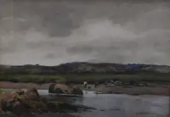 Melbourne H. Hardwick, Ebb Tide, Cape Ann, Watercolor on paper